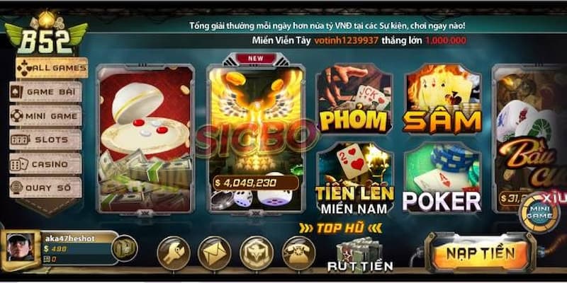 Kho game khủng tại B52club